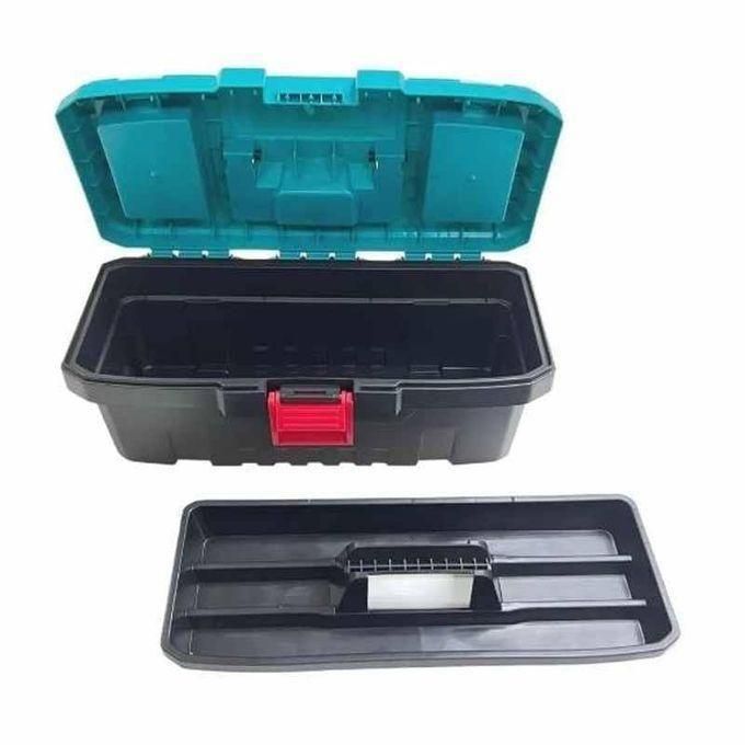 TOTAL 20" Heavy Duty PVC Toolbox - Durable Plastic Tool Organizer with Compartments-Plastic Workshop or Car Toolbox 20 Inch Heavy Duty Tool Boxes