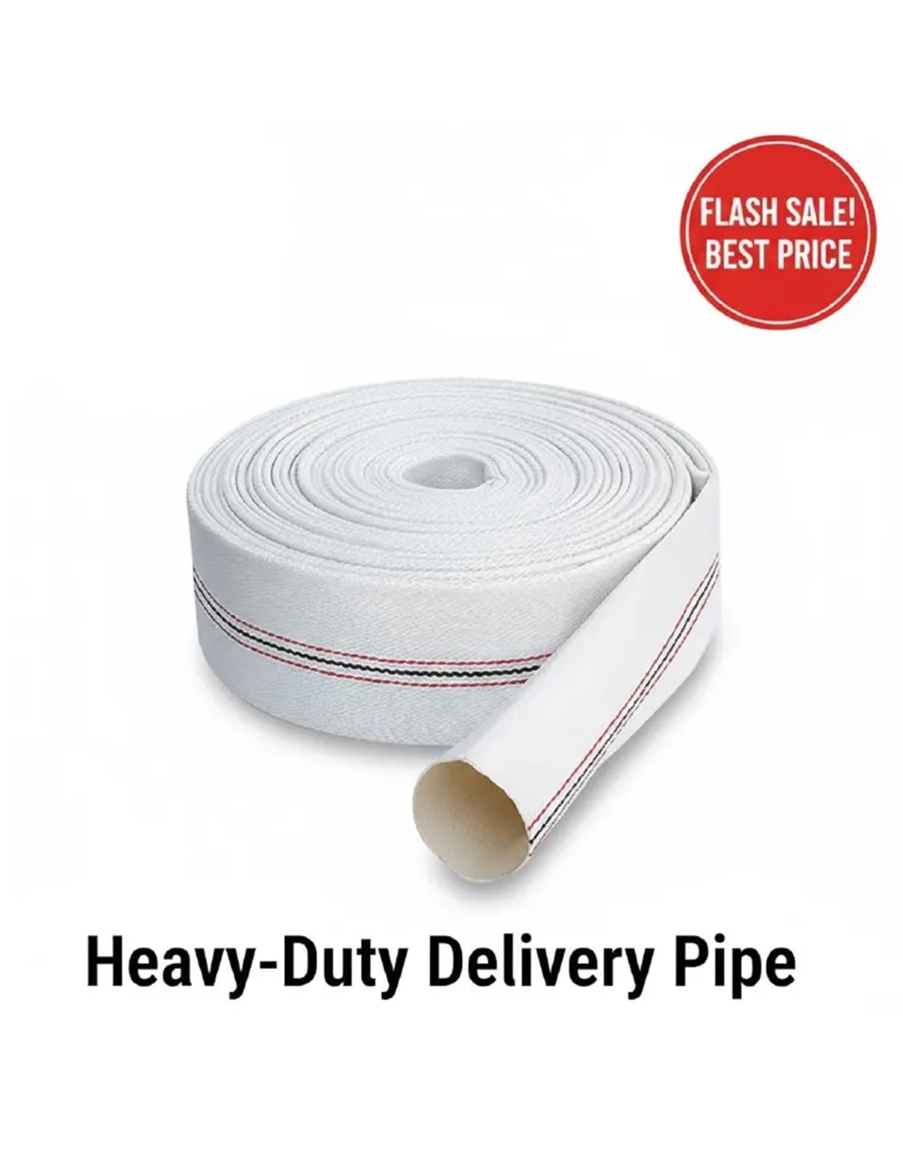 2'' x30m-Water Hose Pipe 2 Inch Delivery Pipe 30m,HDPE Laminated Woven Delivery Pipe for Industrial & Irrigation Pipe Use