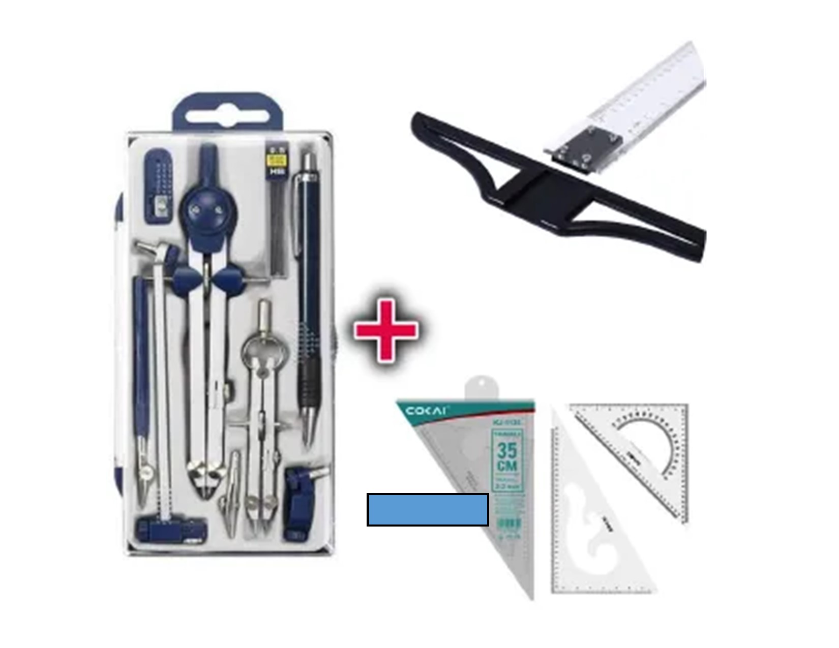 Technical Drawing Equipment's Geometry Set ( 9 pcs  drawing Set, 35 cm Set Squares and 60cm T square) Professional Geometry & Drafting Tools Kit Comprehensive Technical Drawing Instruments Bundle