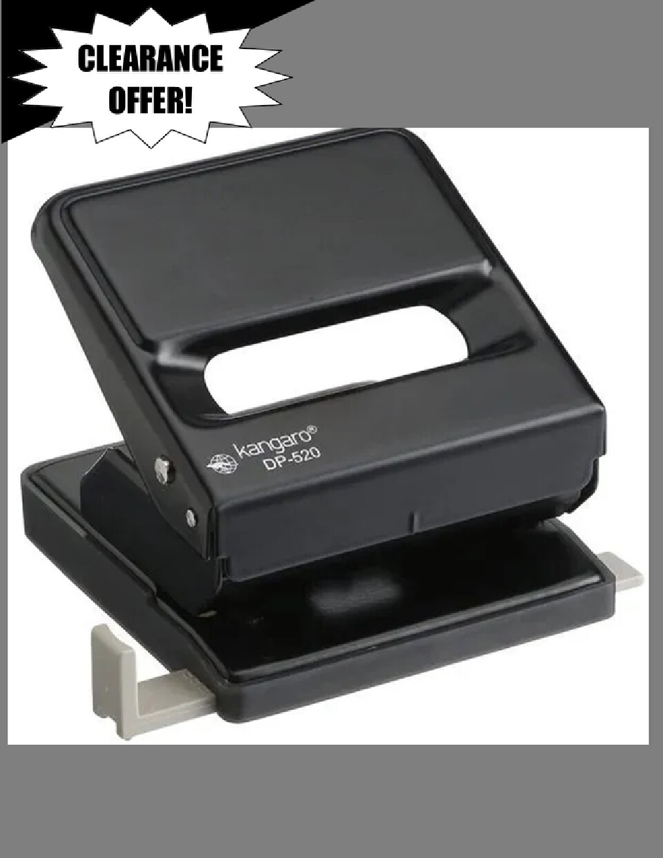 Kangaroo DP-520 Paper Punch in Kenya | 25-Sheet 2-Hole Metal Punch with Guide Bar & Chip Tray