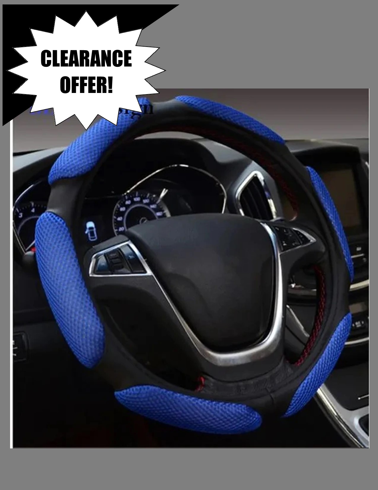 Sporty Car Steering Wheel Cover – Universal Fit for All Cars, Premium Leather Anti-Slip Steering Wheel Wrap with Sporty Design
