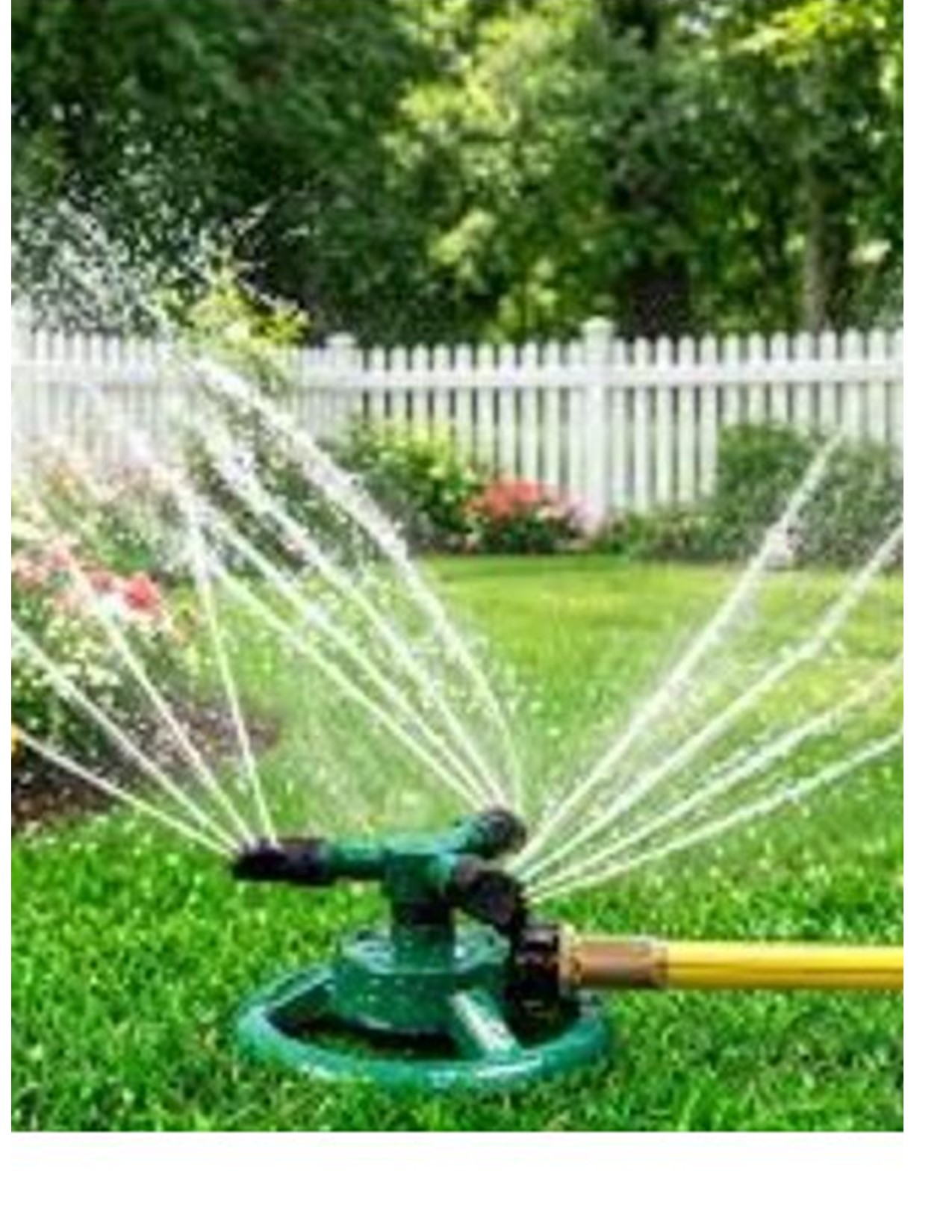 360 Degree Automatic Rotating Garden Sprinkler with 3 Adjustable Nozzles – Lawn & Farm Irrigation Sprinkler