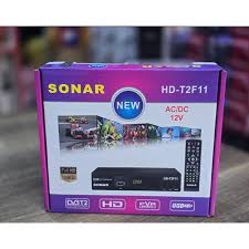 Sonar HD-T2F11 Free To Air Digital TV Decoder Full HD 1080p, DVB-T2 Receiver with HDMI & USB Support, PVR Recording, AC/DC 12V Compatible Set Top Box with Remote Control