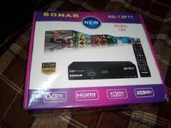 Sonar HD-T2F11 Free To Air Digital TV Decoder Full HD 1080p, DVB-T2 Receiver with HDMI & USB Support, PVR Recording, AC/DC 12V Compatible Set Top Box with Remote Control