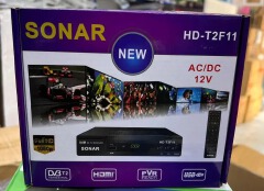 Sonar HD-T2F11 Free To Air Digital TV Decoder Full HD 1080p, DVB-T2 Receiver with HDMI & USB Support, PVR Recording, AC/DC 12V Compatible Set Top Box with Remote Control