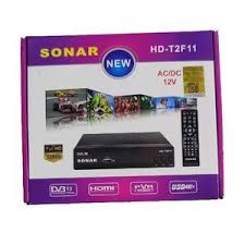 Sonar HD-T2F11 Free To Air Digital TV Decoder Full HD 1080p, DVB-T2 Receiver with HDMI & USB Support, PVR Recording, AC/DC 12V Compatible Set Top Box with Remote Control