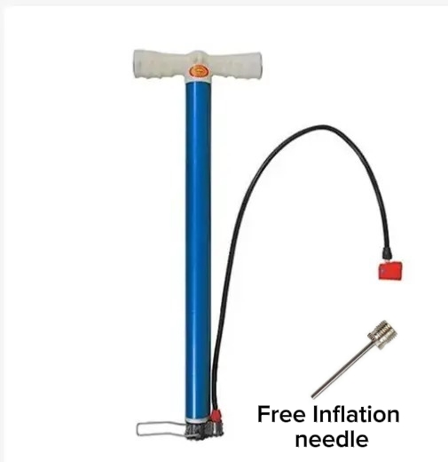 Air Pump Inflator Bicycle Pump/Ball Pump + 1 FREE Inflation Needle Hand Pressure Pump.Aluminum frame construction, lightweight and durable. Portable size, convenient for carrying and can fit in a back