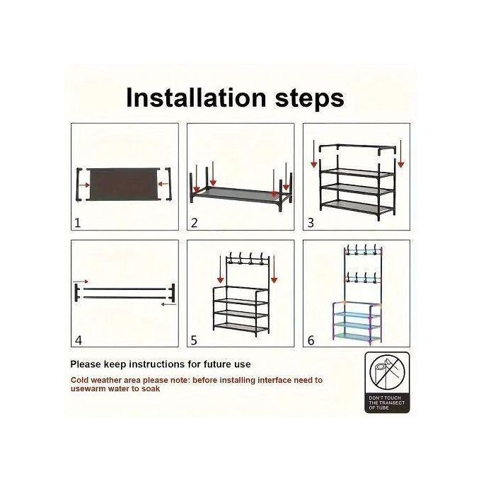 5-Layer Hat & Shoe Rack for Bags, Caps, Multipurpose Use - Space-Saving Organiser for Home Entryway, Bedroom, Closet