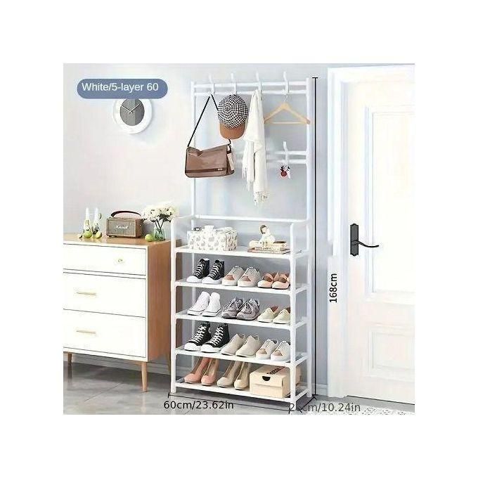 5-Layer Hat & Shoe Rack for Bags, Caps, Multipurpose Use - Space-Saving Organiser for Home Entryway, Bedroom, Closet