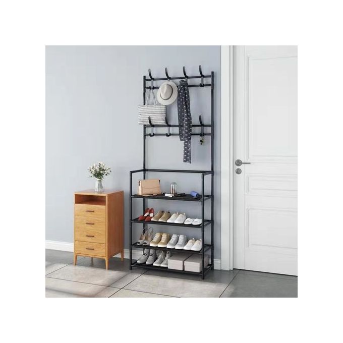 4-Layer Hat & Shoe Rack for Bags, Caps, Multipurpose Use - Space Saving Organiser for Home Entryway, Closet, Bedroom - Durable Steel Frame, Easy Assembly