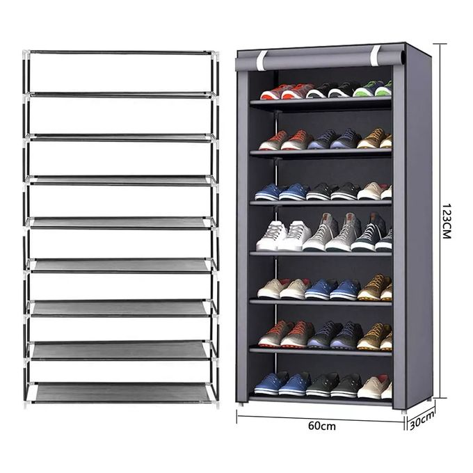CYFAZA 7-Level Shoe Organizer - 24 Pairs Capacity Storage Solution for Home, Durable Fabric, Space-Saving, Ideal for Daily Use