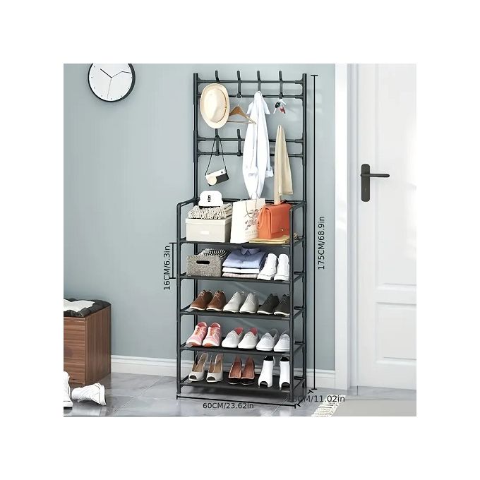 5-Layer Hat & Shoe Rack for Bags, Caps, Multipurpose Use - Space Saving Organiser