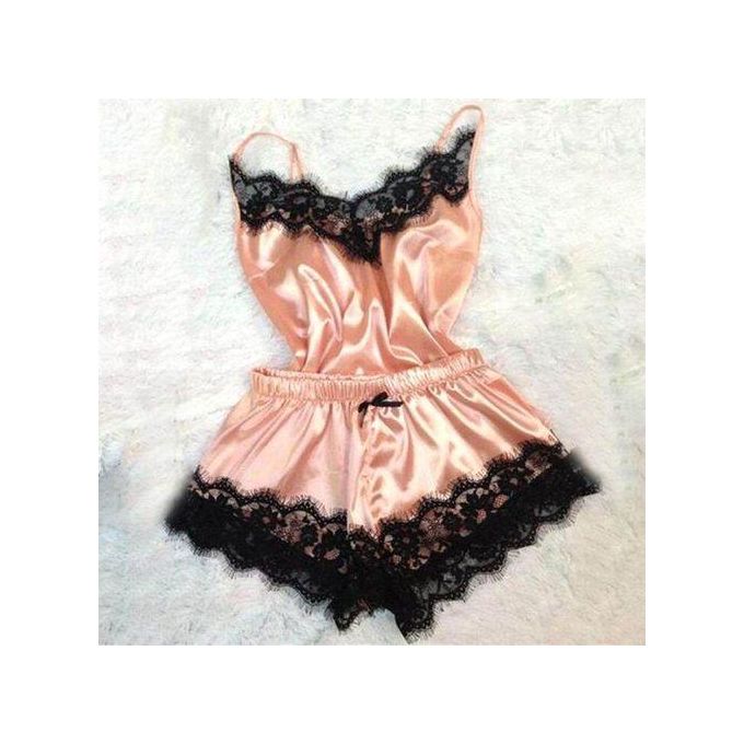 MIDNIGHT'S BOMB Imitation Silk Nightgown Underwear Nightgown