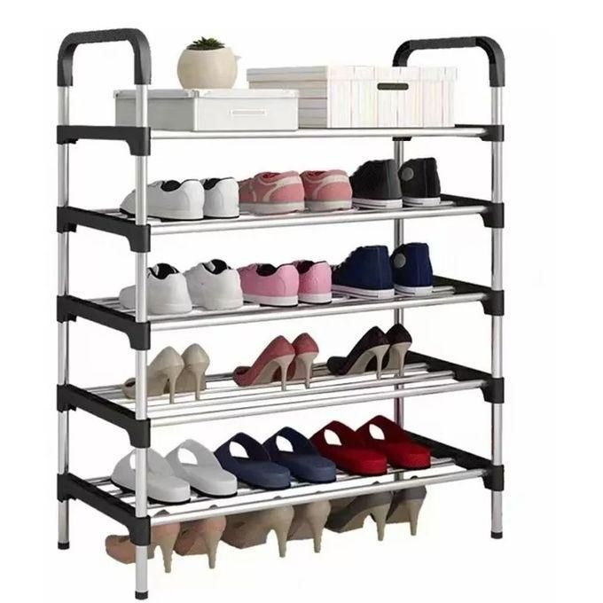 CYFAZA 5-Tiers Shoe Rack Storage Organizer 18 Pairs Large Capacity - Sturdy Metal Frame, Easy Assembly, Space-Saving for Home Entryway Closet