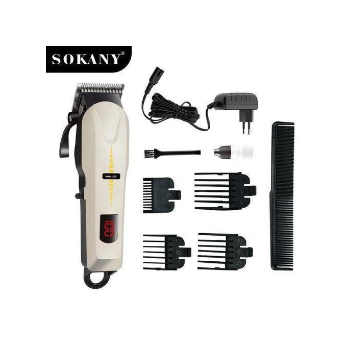 Sokany  Elelectric Rechargeable Hair Shaving Machine -White