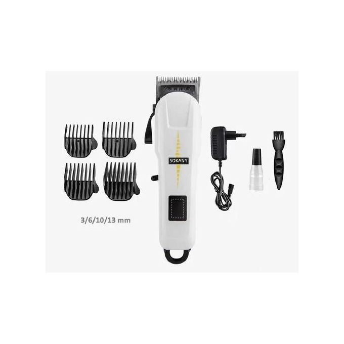 Sokany  Elelectric Rechargeable Hair Shaving Machine -White