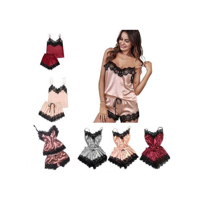 MIDNIGHT'S BOMB Imitation Silk Nightgown Underwear Nightgown