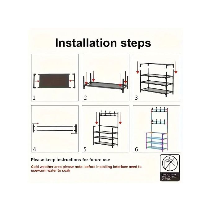 4-Layer Hat & Shoe Rack for Bags, Caps, Multipurpose Use - Space Saving Organiser for Home Entryway, Closet, Bedroom - Durable Steel Frame, Easy Assembly