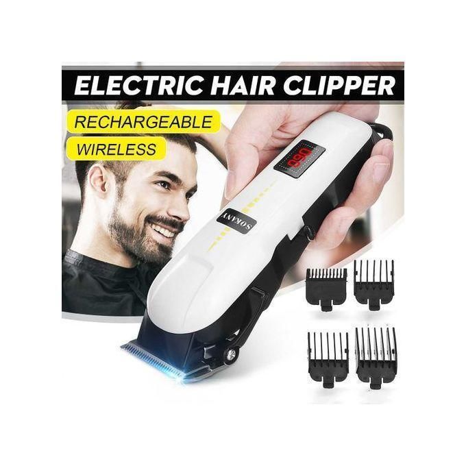 Sokany  Elelectric Rechargeable Hair Shaving Machine -White