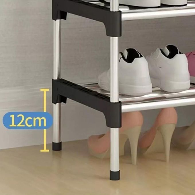 CYFAZA 6-Tiers Shoe Rack Storage Organizer 21 Pairs Large Capacity - Sturdy Steel Frame, Breathable Fabric Shelves, Space-Saving Design for Home Entryway Closet