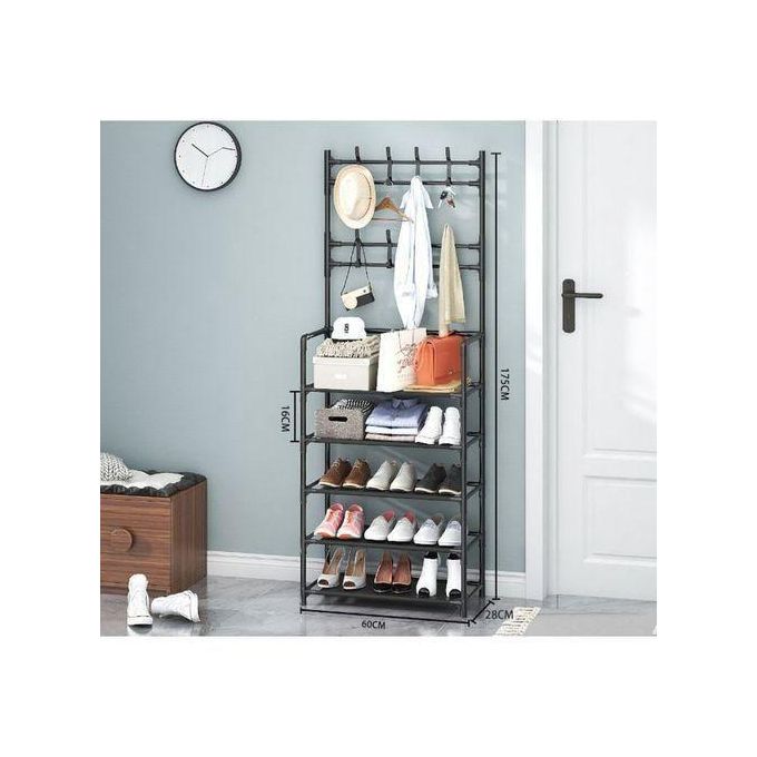 5-Layer Hat & Shoe Rack for Bags, Caps, Multipurpose Use - Sturdy Storage Organiser for Home Entryway, Bedroom, Closet