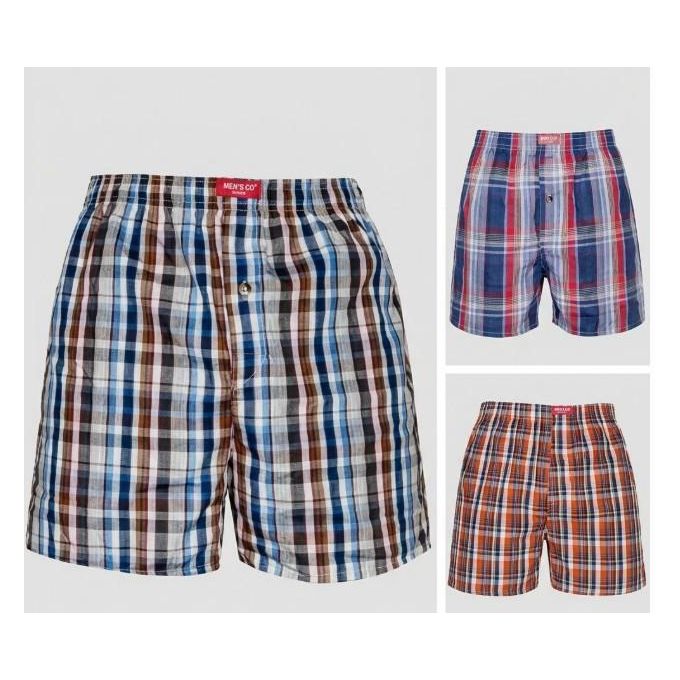 3 Pack Men’s Boxers, Comfortable & Breathable Checkered Underwear (Multi-Color)