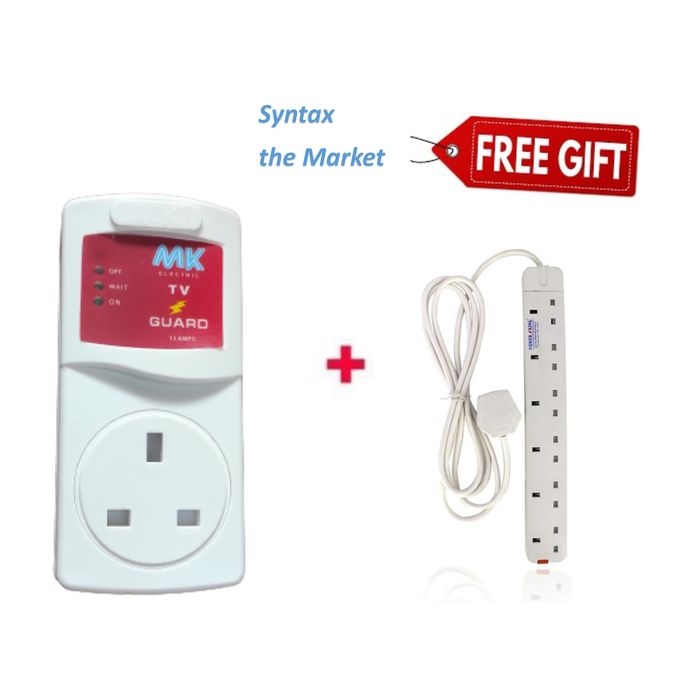 MK Electronics Voltage Protector Surge Guard 6ft Cable for TVs up to 65"