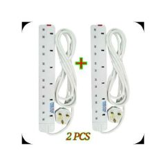 [LIMITED TIME OFFER!] Power King POWER Extention // 2 Power Extension Socket LONG Cable In 6 Way Power Extension