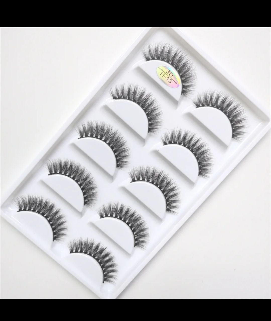 High quality reusable 3D faux cat eyelashes handmade full 5in1 strip eyelashes view 5