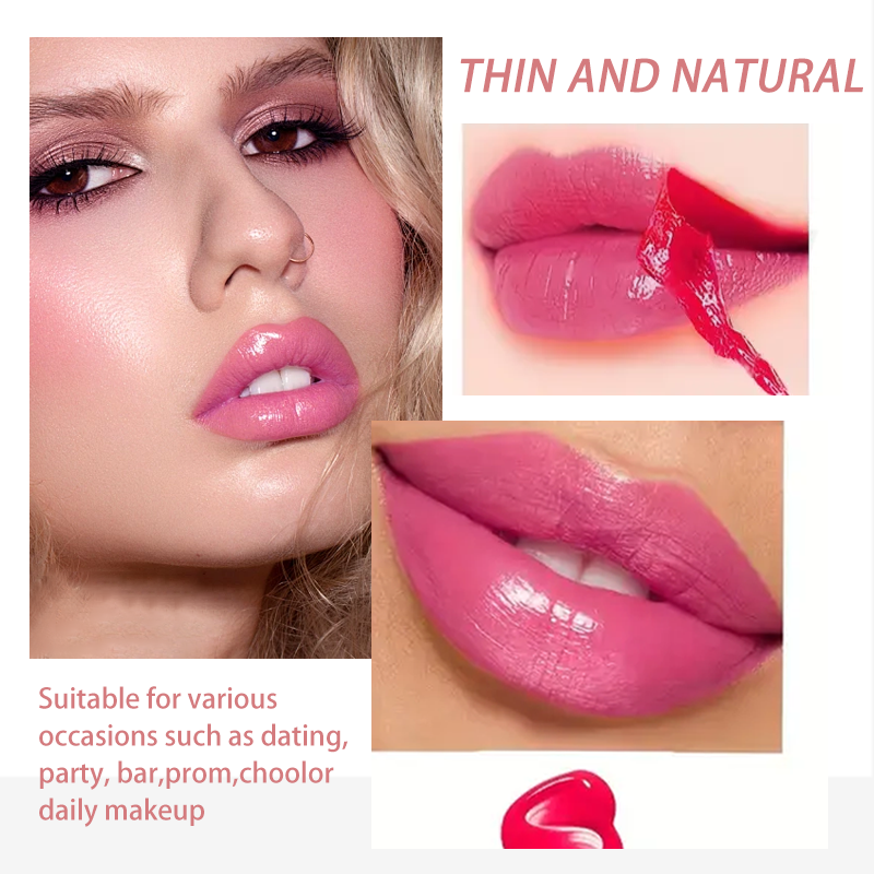 QICIY Magic Peel-off Lip Gloss Tattoo Tint - 24H Long-lasting Waterproof Matte Liquid Lipstick, Smudge-proof Lip Stain for Natural Daily Makeup
