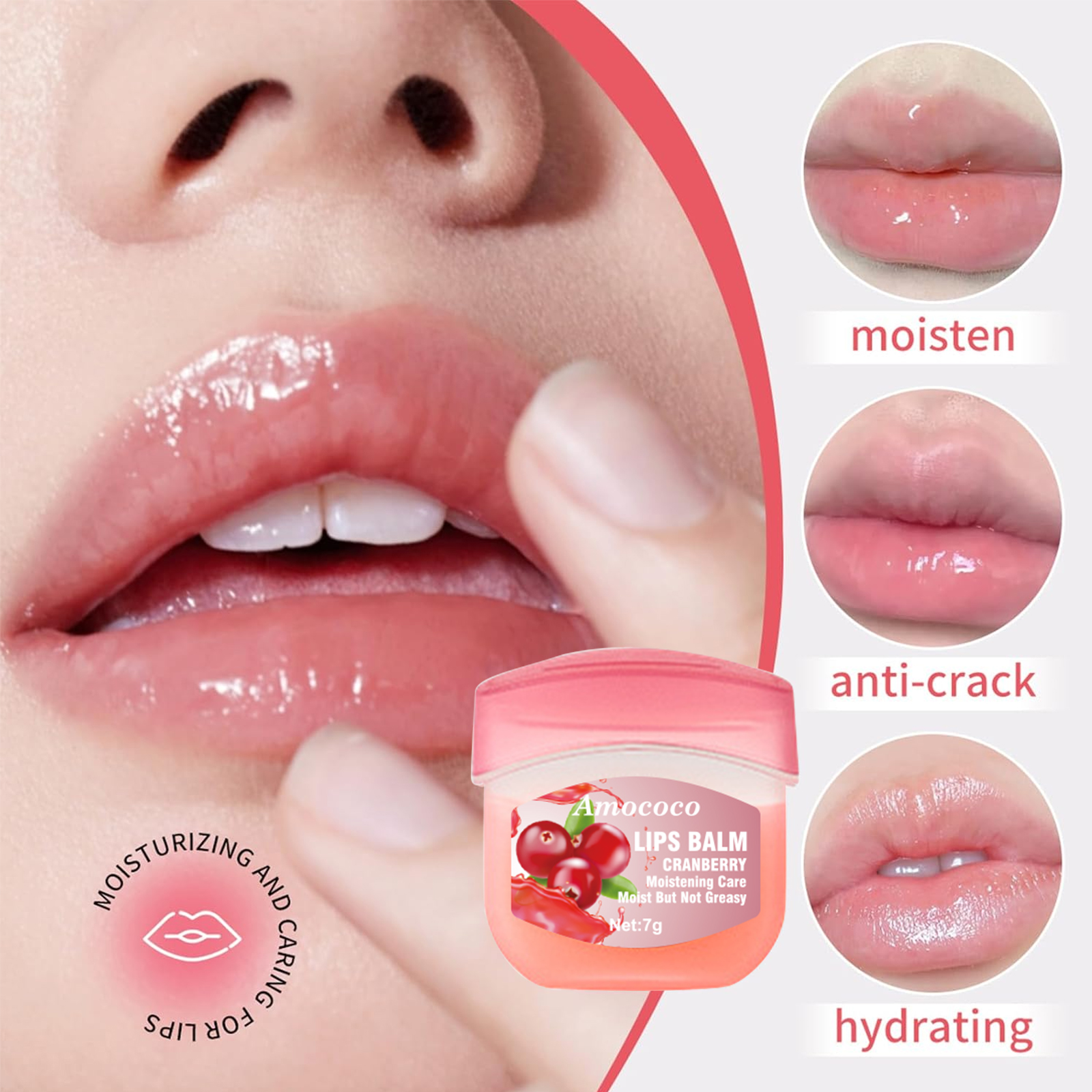 Amococo 8-Pack Lip Balm Family Set - 8 Mixed Fruit Flavors, Natural Moisturizing & Repair for Dry Cracked Lips, Best Value 8 Pcs Gift Kit for Kids & Adults