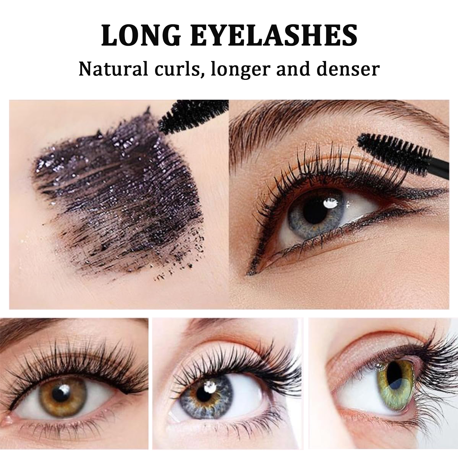Amococo 7D Colossal Volume Express Mascara - Waterproof & Smudge-Proof Eyelash Extension for Long-Lasting Curl & Thick Lashes