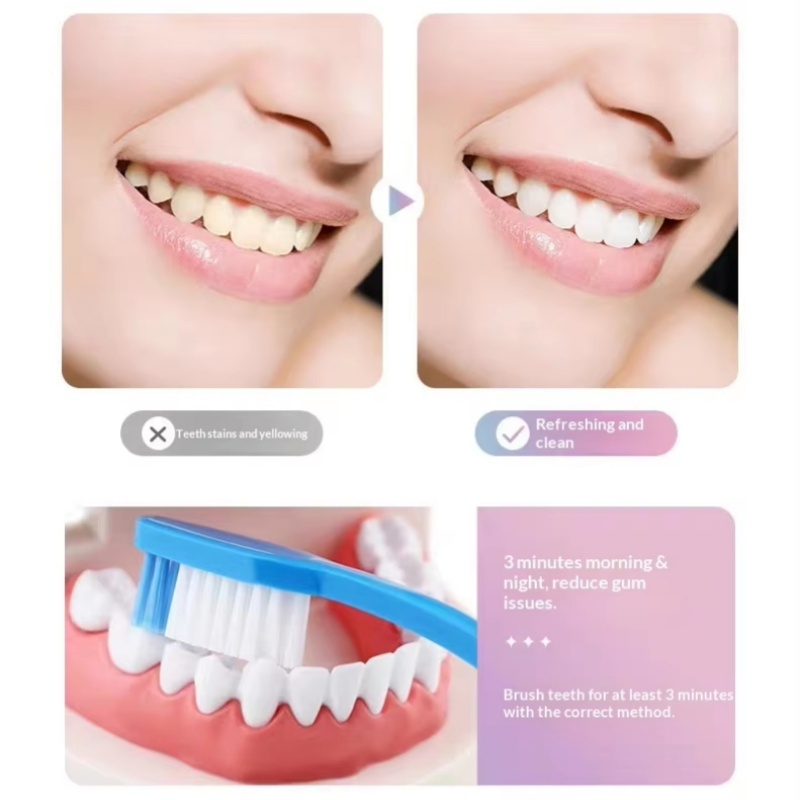 Busaurus Nicotinamide Dazzle Whitening Toothpaste 100g - Blue & Pink Starry Texture, Professional Teeth Brightening, Fresh Mint Breath, Remove Stains & Oral Odor