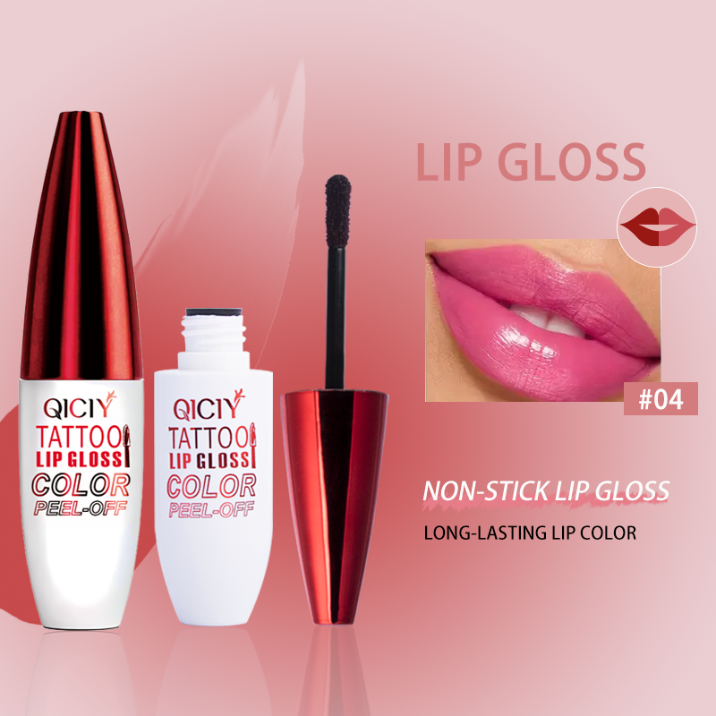 QICIY Magic Peel-off Lip Gloss Tattoo Tint - 24H Long-lasting Waterproof Matte Liquid Lipstick, Smudge-proof Lip Stain for Natural Daily Makeup