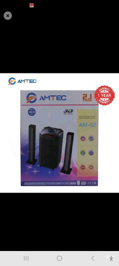 Amtec AM-02 2.1CH HOME THEATER SUBWOFFER SPEAKER SYSTEM. GET YOURS TODAY AT YOUR DOORSTEP