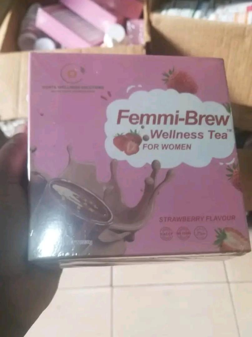 OQATA Femmi-Brew Wellness Tea for Women | Natural Energy, Hormonal Wellness & Daily Vitality | Strawberry Flavour