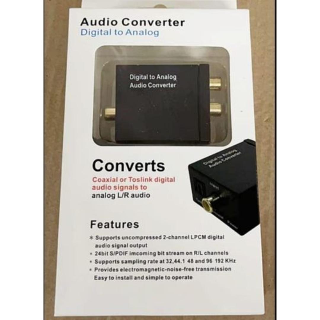 Digital-to-analog audio converter Digital optical coaxial inputs