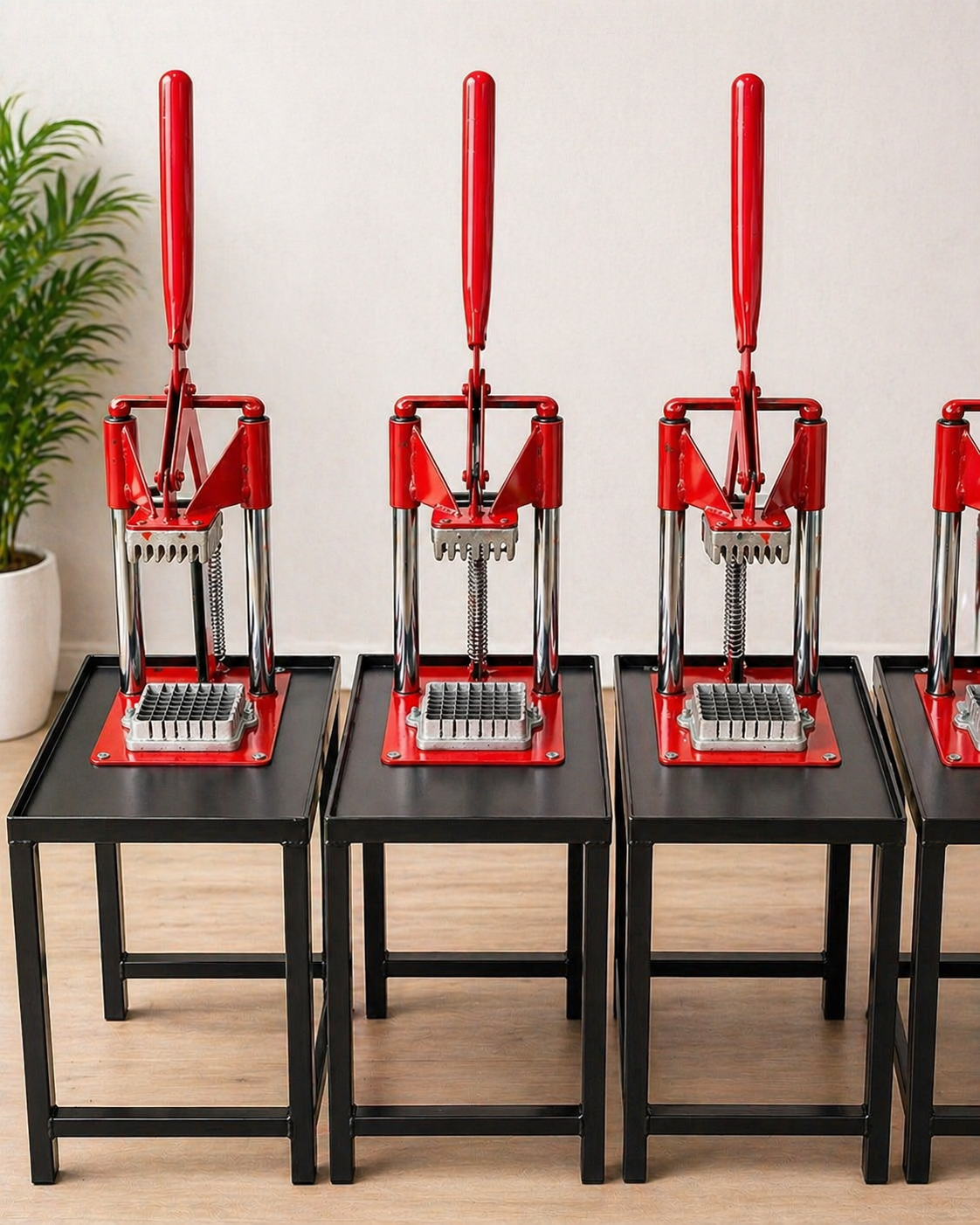 Commercial Chips Cutter – Heavy Duty French Fries Cutter Machine for Restaurants, Cafes, Hotels, and Fast Food Businesses | Easy to Use Stainless Steel Kitchen Equipment.