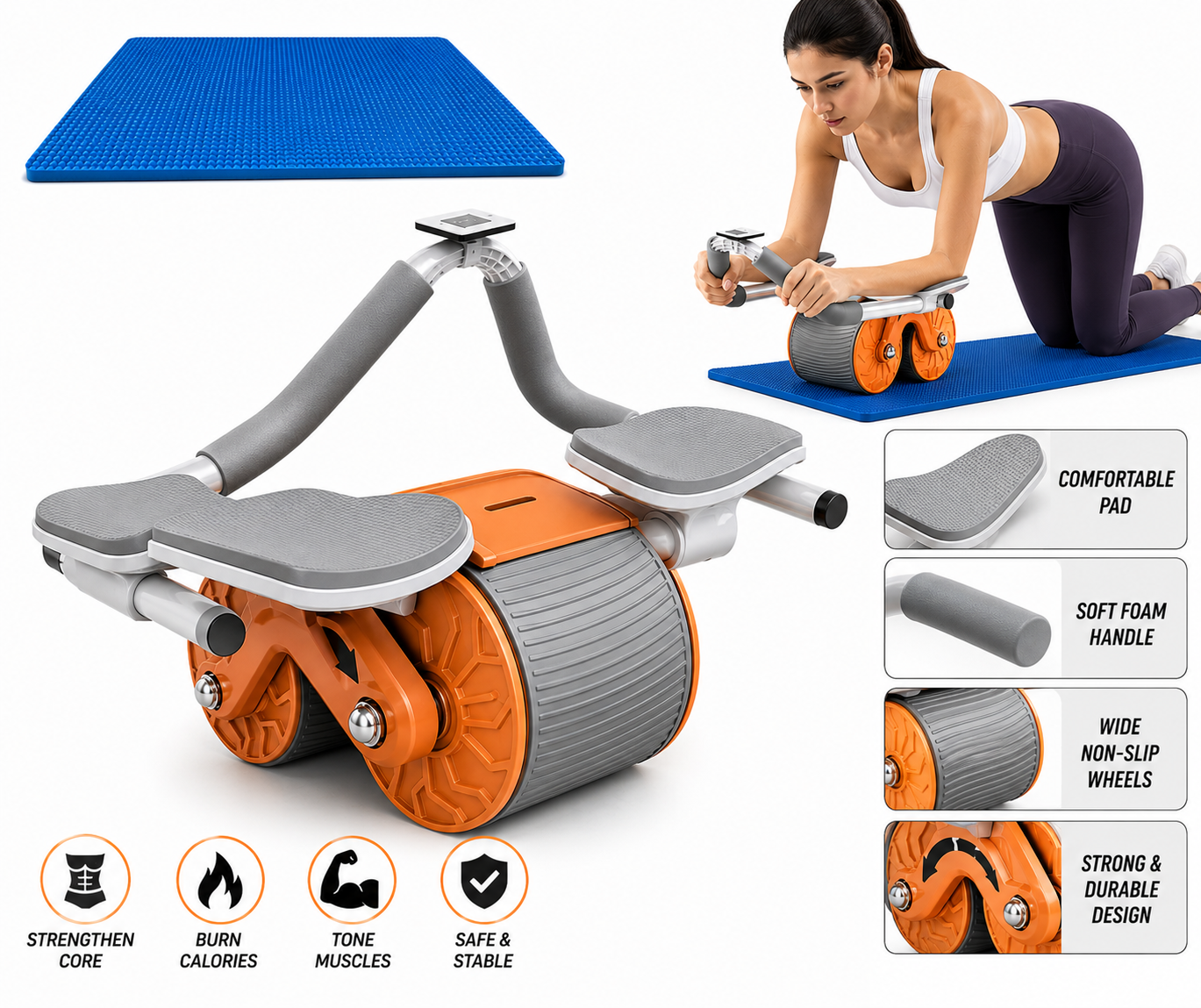 Brand New Tone Abs • Burn Calories • Improve Stability • Train Anywhere | Advanced Rebound Technology • Full Body Strength • Maximum Stability.