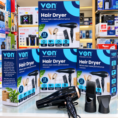✨ Brand New Von Hair Dryer | 2200W Powerful Performance | 2 Speeds | 3 Heat Settings | Overheat Protection | 12-Month Warranty | Dry Faster. Style Smarter. Look Your Best!