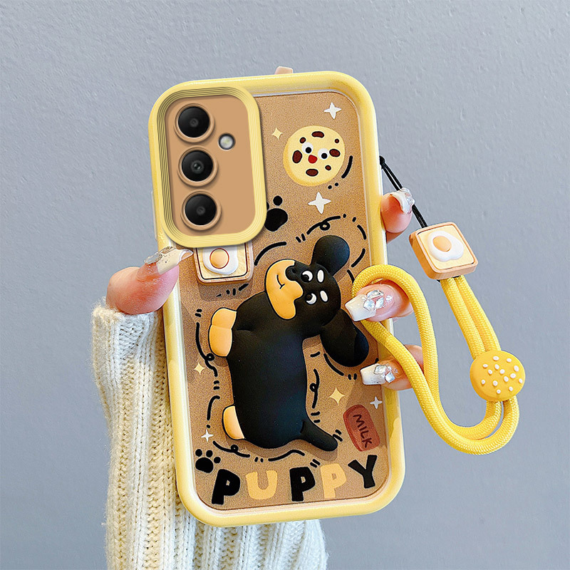 Samsung case :Cute 3D Cartoon Phone Case for SamsungA55/A54/A53/A51/A36/A35/ A16/A05 ,Soft TPU Shockproof Cover with Lanyard