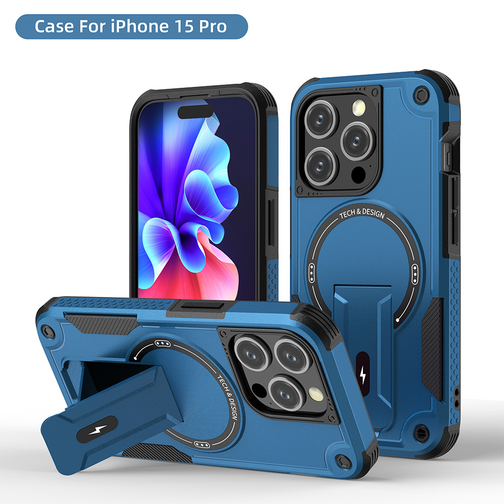 iPhone case :iphone air/iphone17/iphone13,Military Grade Magnetic Phone Case with Hidden Stand for iPhone 16/iphone15/iphone111, Shockproof TPU+PC Cover with Lanyard