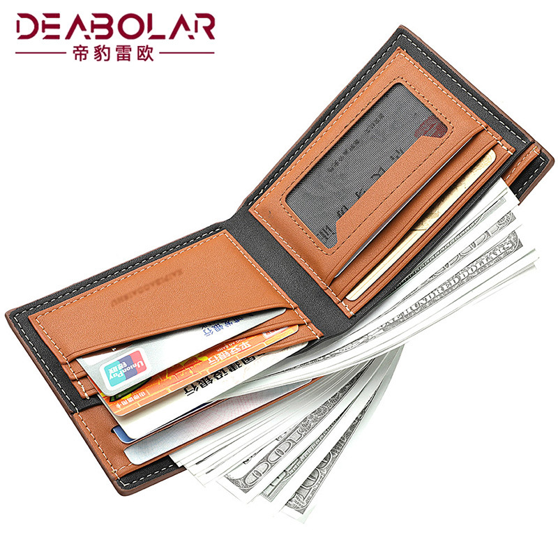 Men's  Wallet:Men's  Leather Bifold Wallet, Slim Horizontal Card Holder, Business Casual Purse, Father's Day Gift