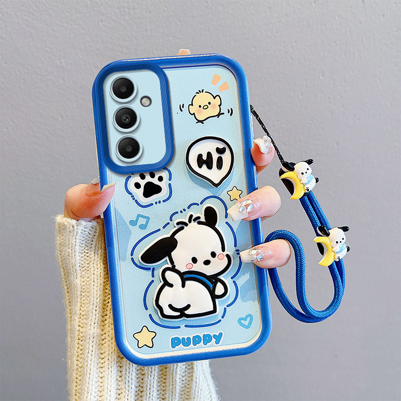 Samsung case :Cute 3D Cartoon Phone Case for SamsungA55/A54/A53/A51/A36/A35/ A16/A05 ,Soft TPU Shockproof Cover with Lanyard