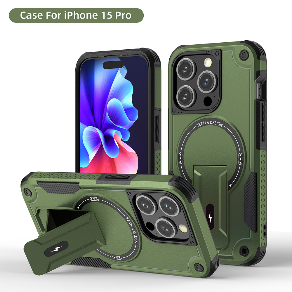 iPhone case :iphone air/iphone17/iphone13,Military Grade Magnetic Phone Case with Hidden Stand for iPhone 16/iphone15/iphone111, Shockproof TPU+PC Cover with Lanyard