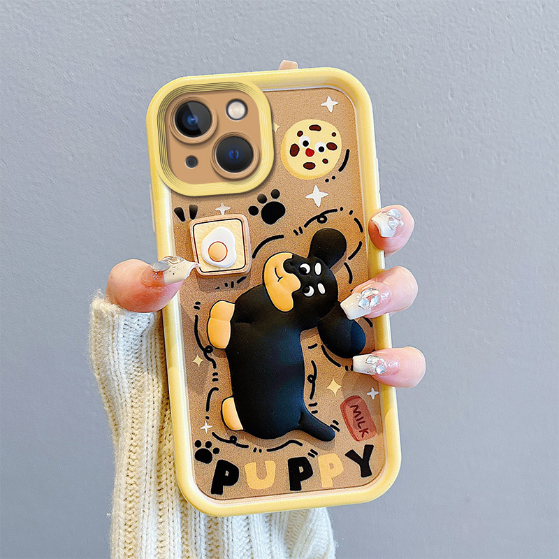 3D Kuromi Cartoon Phone Case for iPhone6/iPhone7/iPhone11/iPhone 16/15/14/13 Pro Max, Cute Shockproof Protective Cover with Hand Strap