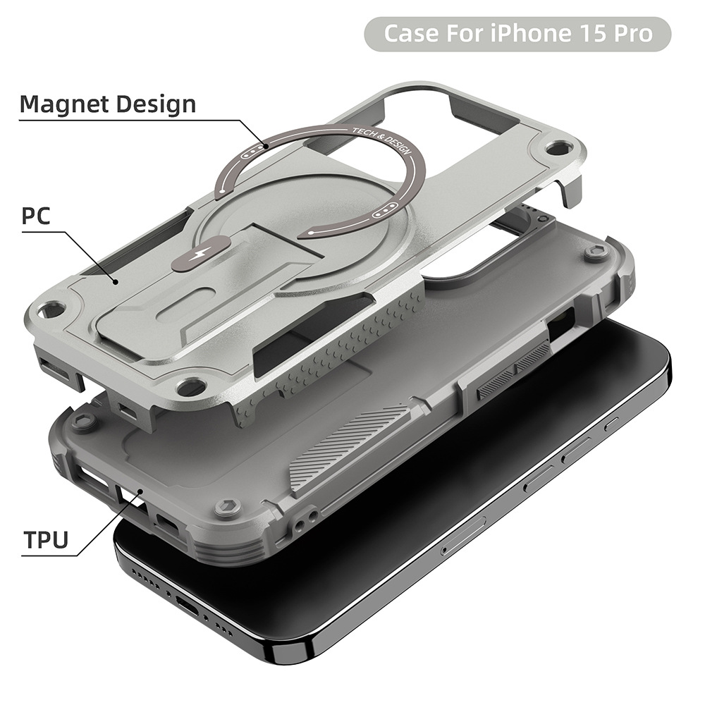 iPhone case :iphone air/iphone17/iphone13,Military Grade Magnetic Phone Case with Hidden Stand for iPhone 16/iphone15/iphone111, Shockproof TPU+PC Cover with Lanyard
