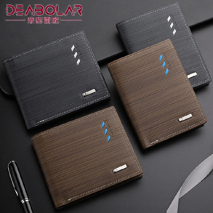 Men's  Wallet:Men's  Leather Bifold Wallet, Slim Horizontal Card Holder, Business Casual Purse, Father's Day Gift