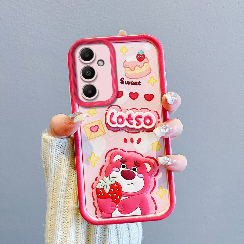 Samsung case :Cute 3D Cartoon Phone Case for SamsungA55/A54/A53/A51/A36/A35/ A16/A05 ,Soft TPU Shockproof Cover with Lanyard