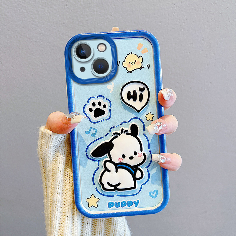 3D Kuromi Cartoon Phone Case for iPhone6/iPhone7/iPhone11/iPhone 16/15/14/13 Pro Max, Cute Shockproof Protective Cover with Hand Strap